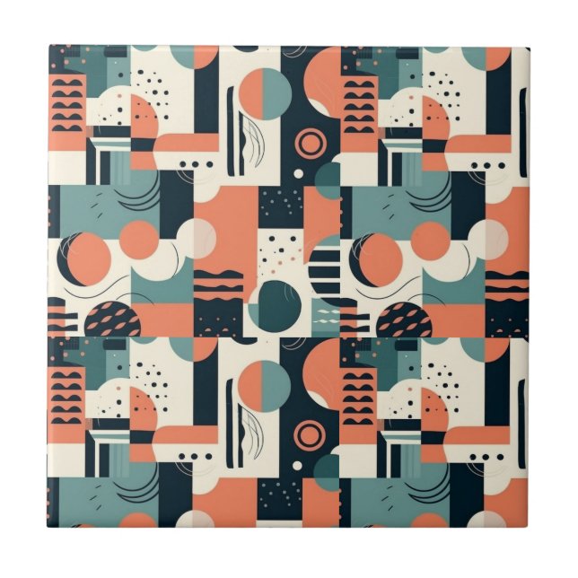 Minimales Abstraktes Nahtloses Muster - Geometrisc Fliese (Vorderseite)