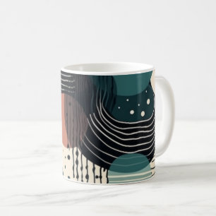 Minimales Abstraktes Nahtloses Muster - Geometrisc Kaffeetasse