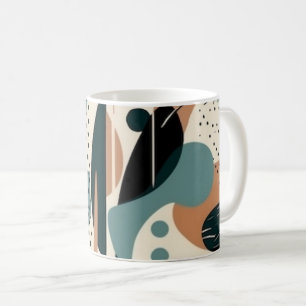 Minimales Abstraktes Nahtloses Muster - Geometrisc Kaffeetasse