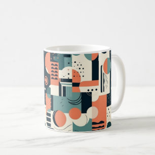 Minimales Abstraktes Nahtloses Muster - Geometrisc Kaffeetasse