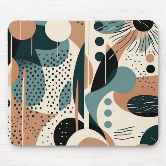 Minimales Abstraktes Nahtloses Muster - Geometrisc Mousepad (Vorne)