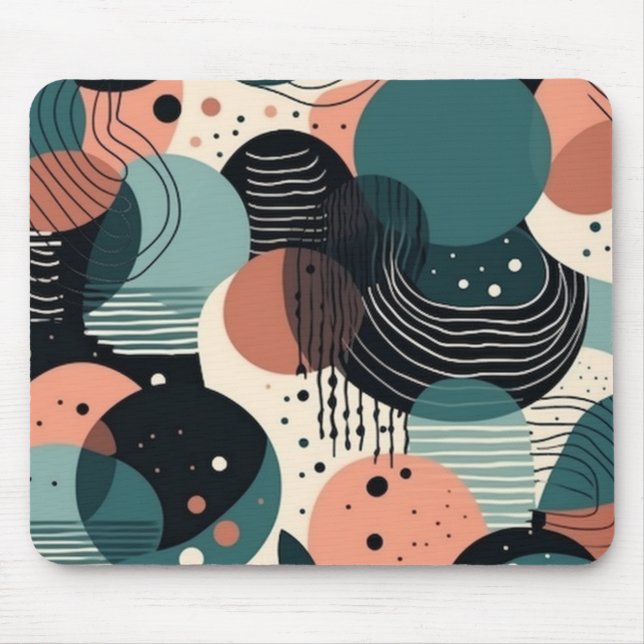 Minimales Abstraktes Nahtloses Muster - Geometrisc Mousepad (Vorne)