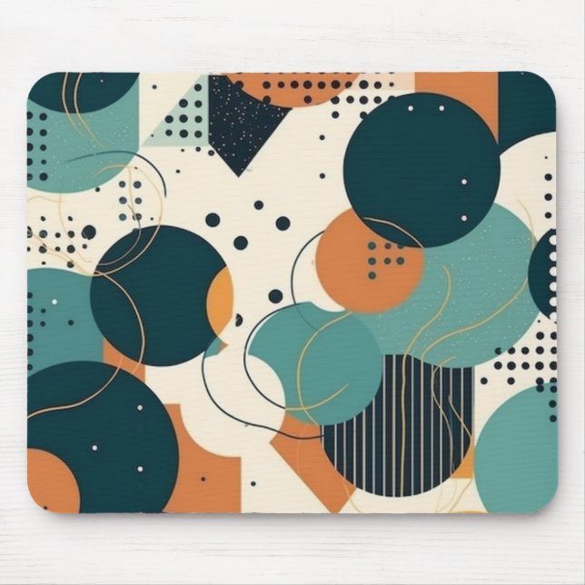 Minimales Abstraktes Nahtloses Muster - Geometrisc Mousepad (Vorne)