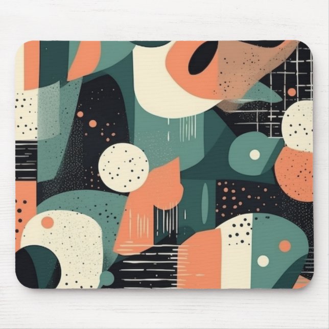 Minimales Abstraktes Nahtloses Muster - Geometrisc Mousepad (Vorne)