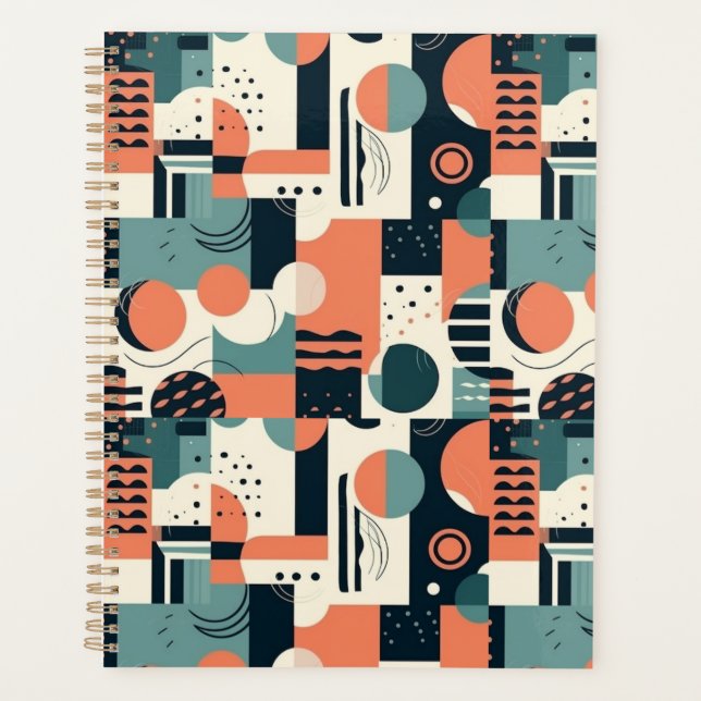Minimales Abstraktes Nahtloses Muster - Geometrisc Planer (Vorderseite)