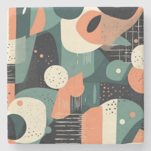 Minimales Abstraktes Nahtloses Muster - Geometrisc Steinuntersetzer