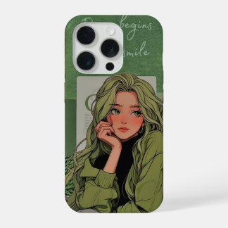 👉 Minimales ästhetisches Hintergrunddesign für Ha iPhone 15 Pro Hülle