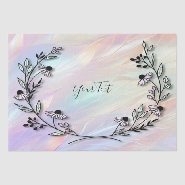 Minimales Blume-Papiertücher Seidenpapier (Vorderseite)