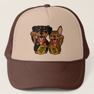 Minimales Button-glücklicher Hundeinhaber-Hut des Truckerkappe