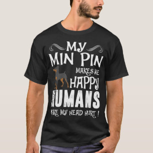 Minimales Button lässt mich glückliche Menschen T-Shirt