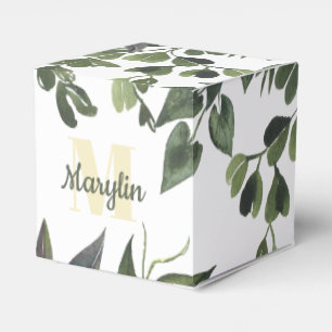 Minimales Design der monogram Tropical Foliage Geschenkschachtel
