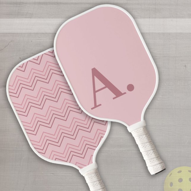 Minimales Design mit großer moderner Monogram Rose Pickleball Schläger (Von Creator hochgeladen)