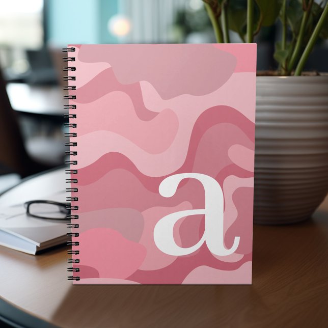 Minimales Design mit riesiger moderner Monogramm-R Notizblock (Personalized notebook with custom text - add your name and other options)