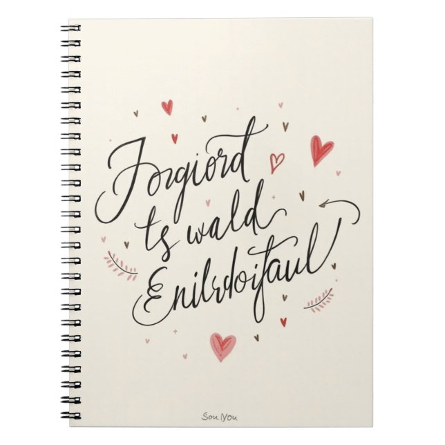 minimales Design-Notebook Notizblock (Vorderseite)