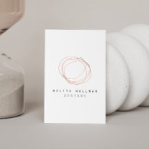 Minimales Designer-Scribble-Logo in Rose Gold