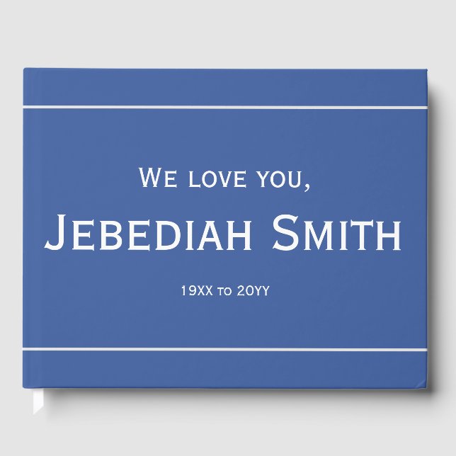 Minimales, einfaches Begräbnis/Gästebuch Gästebuch (Vorderseite)