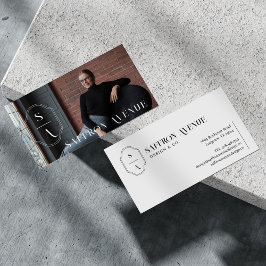 Minimales Elegantes benutzerdefiniertes Monogramm- Visitenkarte