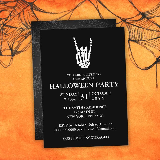 Minimales Elegantes erwachsenes Halloween-Party Einladung (Minimal Elegant Adult Halloween Party Invitation
)