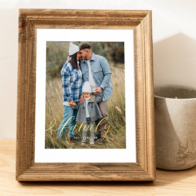 Minimales elegantes Family Script-Overlay Benutzer Foliendrucke (Von Creator hochgeladen)