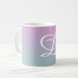 minimales elegantes Farbverlaufsretromuster Kaffeetasse
