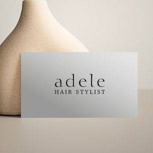 Minimales elegantes Imitat-silberner Haar-Stylist Visitenkarte