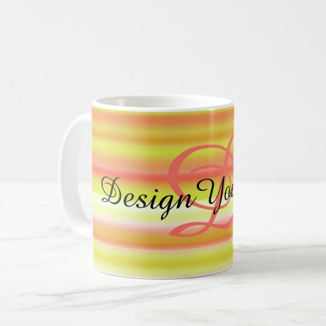 minimales, elegantes Retro-Muster Kaffeetasse (Vorderseite Links)