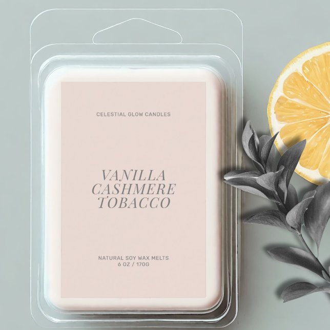 Minimales Etikett für moderne Wachsschmelze (Von Creator hochgeladen)