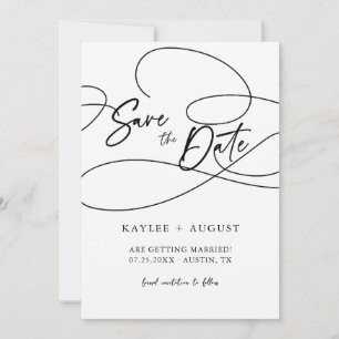 Minimales Extravagantes Skript "Save the Date" Hoc Save The Date