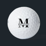 Minimales fett Monogramm mit Name Golfball<br><div class="desc">Ein einzigartiger und dennoch minimaler Monogramm-Golfball mit Ihrem einzigartigen Monogramm-Buchstaben / Namen.</div>