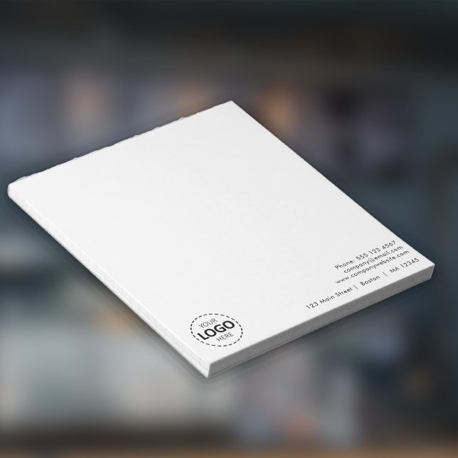 Minimales Firmenlogo und Adresse Upload von Notepa Notizblock (Von Creator hochgeladen)