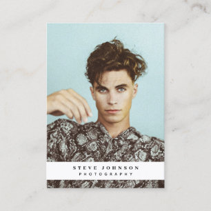 Minimales Foto für Fotografen mit modernen Firmenl Visitenkarte