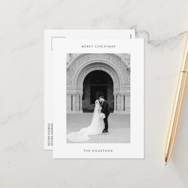 Minimales Foto Moderne Weihnachten (Vorderseite/Rückseite Beispiel)