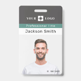 Minimales Foto und Abzeichen für Mitarbeiter Ausweis