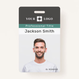 Minimales Foto und Abzeichen für Mitarbeiter Ausweis