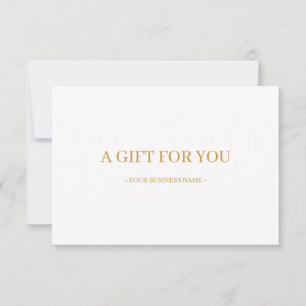 Minimales Gold-individualisiertes Geschenkzertifik