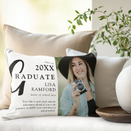 Minimales Graduate-Foto und Kostenvoranschlag Beib Dekokissen