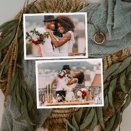 Minimales Hochzeitstil mit Aufkleber - Foto Dankes Folieneinladung