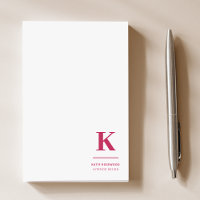 Minimales Hot Pink Modernes Typografisches Monogra