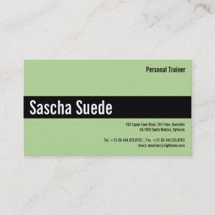 minimales klares Schwarz Grün professionell für Ve Visitenkarte