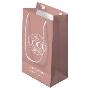 Minimales Logo der Dusty Rose Corporate Company Kleine Geschenktüte