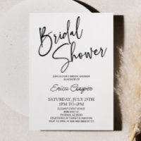 Minimales Minimalistisches Schwarz-weißes Brautpar