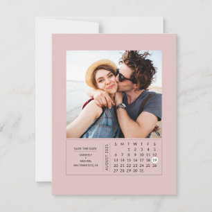 Minimales Modern Mini Calendar  Foto Save The Date