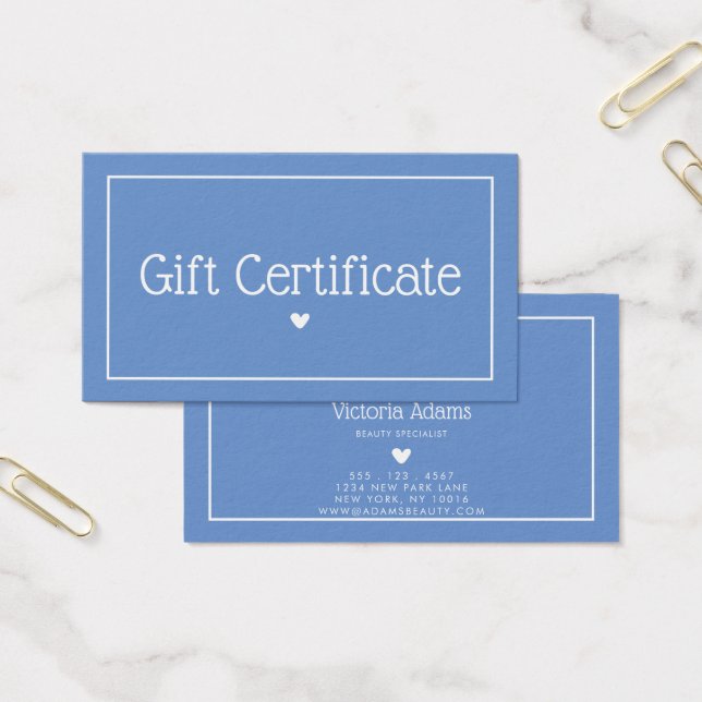 Minimales, modernes Blumengeschenkzertifikat (Büro)