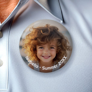 Minimales modernes Foto - Retro-Text - Persönlich Button