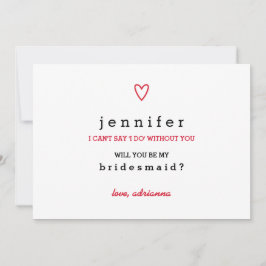 Minimales modernes Herz | Junggesellinnenabschiede Einladung