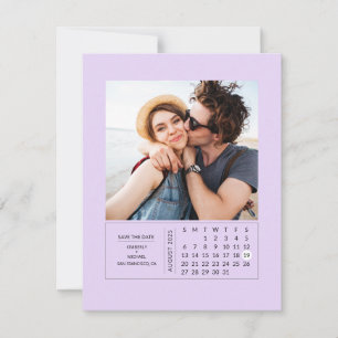 Minimales modernes Mini-Kalender Save the Date Fot