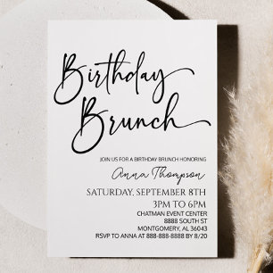 Minimales modernes Minimalistisches Geburtstags-Br Einladung