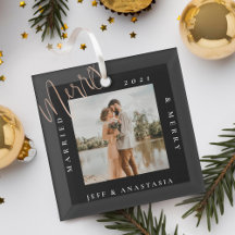 Minimales modernes Verheiratet-Merry-Gold-Script-F