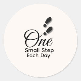 Minimales Motivations-Sticker – Ein Kleiner Schrit Runder Aufkleber