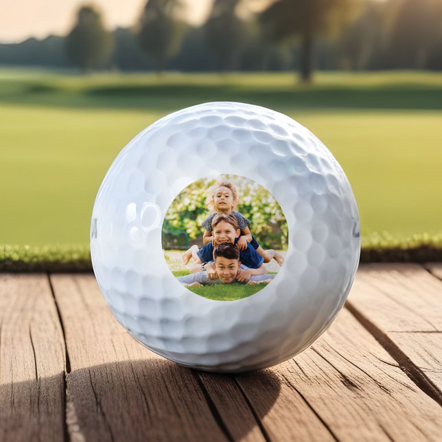 Minimales Personalisiertes Foto Keepake-Geschenk f Golfball (Minimal Personalized Photo Keepsake Gift for Dad Golf Balls)